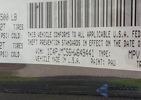 2017 Jeep Cherokee Latitude 4X4 из США, поврежденный, VIN 1C4PJMCS6HW649441